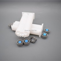 견고한 2세트 50ml 1:1 PP 에폭시 수지 디스펜서 AB 접착제 듀얼 카트리지, 한개옵션0