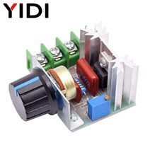 자동차 전압 조절기 2000w ac220v scr 사이리스터 전자 전원 전압 조정기 조광기 모터 속도 컨트롤러 조정 가능한 전압 안정기 모듈, 없음