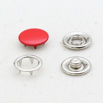 천고아 뚜껑 가시도트단추 11mm 레드
