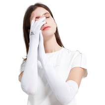 위너리스 핑거컷 반장갑 쿨 토시 손가락토시 팔토시 골프토시, 화이트