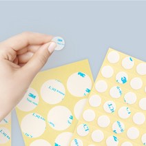 3M 원형 사각 양면 테이프 투명 아크릴폼 10mm-30mm, 12번 사각 투명 34x34mm 0626