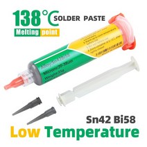 무연납 실 납 바늘 튜브 유형 무연 저온 솔더 페이스트 융점 ℃ 수리 저온 솔더, 35g, sn42 bi58