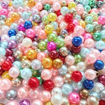 예쁜 양구멍 혼합컬러진주구슬 4mm 6mm 8mm