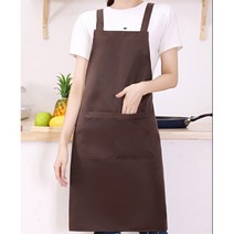 쓰임앞치마 빅사이즈 꽃꽂이 날씬해보이는 제과제빵 워크웨어 백화점 화실 작업용 꽃집 통앞치마 여성 에이프런 블랙 긴앞치마 주방용 커피 방수 요리사, 커피 색