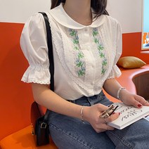 미아마스빈_리즈에 자수 블라우스