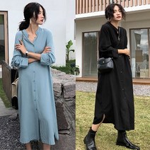 케익 로미홀리 심플리 차이나넥 셔츠원피스-291