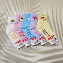 뽕삔 산리오 캐릭터 아동양말 5족세트