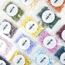 실링왁스 육각비즈 50g 100g 150알 300알 대용량 벌크 비즈왁스 별모양왁스 다꾸, 투명, 허니
