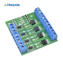4 채널 MOS FET F5305S 펄스 트리거 스위치 컨트롤러 PWM 모듈 PLC 인터페이스 모터 속도 전구 경도 솔레노이드 밸브