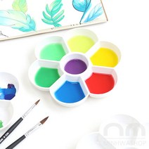 동양화 팔레트 꽃접시, 투명꽃접시