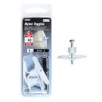 코브라 나일론 토글 석고앙카 대 4개입 나비볼트 토글러 석고보드 콘크리트