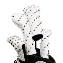 키모골프 스터드 드라이버커버 우드커버 유틸리티커버 퍼터커버, 드라이버커버 화이트