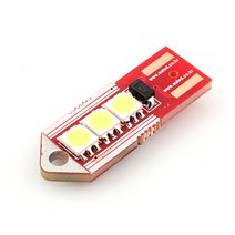 캠핑용 보조배터리용 USB LED램프 (3발/1x3s/단면), 전구색