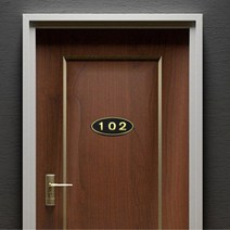 ◆JOONA★ 금색글자 검정 102호 입체호수판 호실표찰 아파트호수판 문번호판