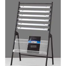 철제 신문거치대 신문걸이 잡지랙 스탠드형 도서관