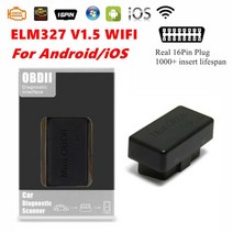 ELM327 V1.5 무선 Wifi 스캐너 코드 리더 핸드폰 iOS 안드로이드 자동차 차량용 OBDII 진단 도구 2 ELM 327