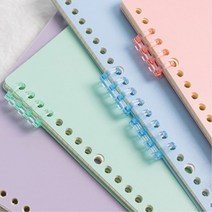 짧은 컬러 똑딱이 플라스틱 제본링 플라스틱링 제본스프링 코일링 10개, 색상, 투명
