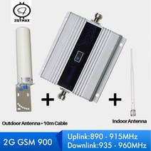 ZQTMAX 60dB 휴대 전화 신호 중계기 GSM 900 모바일 부스터 옴니 안테나가있는 2G 핸드폰 증폭기, 03 AU Plug Adaptor