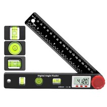 230mm 4in1 디지털 각도기 각도 눈금자 수준기 범용 레벨 목공 360 도, 01 Protractor, 한개옵션1