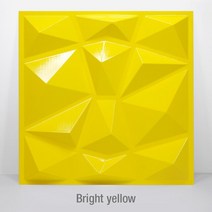 롱브릭타일 접착식파벽돌 파벽돌 장식 3D 벽면 다이아몬드 디자인 30x30cm 3d 벽 스티커 벽지 벽화 타일 패, 12 Bright yellow