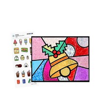 포일 아트 호일 크리스마스 꾸미기 색 모래 붙이기 반짝이 홀로그램 스티커, 포일아트:징글벨 ＋ 사은품 증정