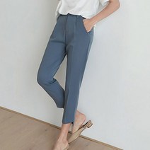 스위티아 여성용 ST85 9부 핀턱 슬랙스