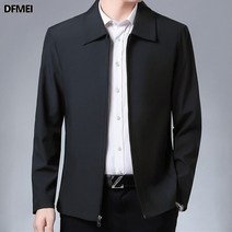 DFMEI 중장년 남성복 코트 남 봄 가을 칼라 재킷 남 아빠복 상의 남 캐주얼 재킷