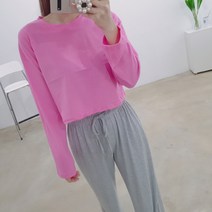 비비드 라운드 박스 반크롭티 7색