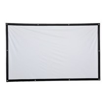 야외스크린 캠핑스크린 60 to 150 Inches Profile Projector Screen with Grommets Finished Edge White Curtain Simp, 150인치