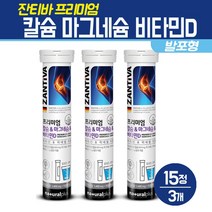 프리미엄 칼슘 마그네슘 비타민D 물에 타먹는 발포형 뼈 치아 건강 영양제 미네랄 보충제 건강기능식품 오렌지향, 잔티바 칼슘마그네슘비타민D 15정, 1세트