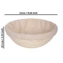 가성비 타원형 반죽 Banneton Brotform 등나무 빵 교정 바구니 등나무 위커 발효 사워도우 바구니 18 크기 호환, 11 size 22x8.5cm