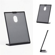 아크릴 안내문꽂이 메뉴판 거치대 L자 세로 A6 블랙 홍보물거치대 리플렛꽂이.아크릴쇼케이스