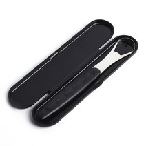 혀클리너 혓바닥청소 혀스크래퍼 백태제거 휴대용 혀 클리너 스크레이퍼 재사용 가능한 스테인레스 스틸 구, 03 Black