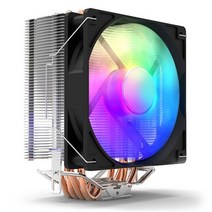 IWONGOU-쿨러 프로세서 X99 4 히트 파이프 Cpu 쿨러 4 핀 120mm 팬 Lga 2011-V3/1700/1151 AM4 AM3 용 Cpu 방열판 라디에이터, 1Fan with lamp_고정 컬러 | AM4-AM3