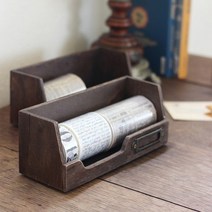 빈티지 우드 필기구 화장도구 다용도 수납박스