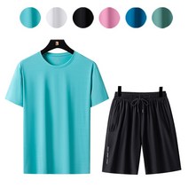 Sevenmoon 반팔 헬스복 세트 L-8XL