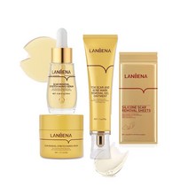 LANBENA-흉터 제거 트리트먼트 크림 젤 스트레치 마크 여드름 반점 화상 수술용 화이트닝 얼굴 스킨 케어 4 개