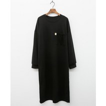 퍼니걸스 5539 데일리 스마일 패치 포켓 롱 원피스 여성의류