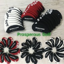 골프채 브리지스톤 아이언헤드 커버 핑 아이언 헤드커버 매브릭 아이언헤드커버 에픽아이언 헤드커버 10종세트, 10종, PRGR(블랙)