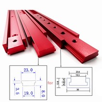 티트랙 T트랙 슬라이더 프로파일 목공 게이지알루미늄 합금 m6 m8 t-트랙 t 78, 구멍이 있는 1pc 450mm