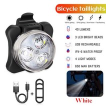 전기자전거개조 파워미터 모터 부품 스템 3 Led 사이클링 자전거 미등 USB 충전식 테일 클립 라이트 램프 Luz Bicicleta 액세서리