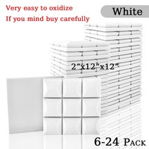 발전기방음박스 방음재 흡음재 사운드 흡수 폼 어쿠스틱 스폰지 스튜디오 방음 벽 6 개, 16.White - High Density - 6 Pc