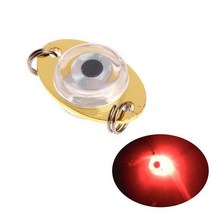 낚시용품 집어등만들기 LED 깊은 드롭 낚시 빛 수중 눈 모양 미끼 깜박이 오징어 물고기 램프 금속 태클 1 개 137771, Red, 01 Red