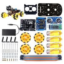 코딩로봇 아두이노 프로젝트 용 스마트 로봇 자동차 키트 메카넘 휠 업그레이드 Uno R3 DIY 부품 전자 +, 01 Acrylic Robot Kit