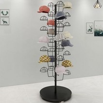 모자걸이 모자 거치대 수납 행거 보관대 진열장 다용도 세꾸미대행, 1세트, 블랙 캡홀더 20개