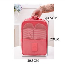 스키 부츠 가방 가정용 보관 휴대용 여행 신발 커버 지퍼 파우치 홀더 포켓 방진 보호, [12] B-Pink