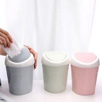 파스텔 업소용 화장실 인테리어 다도 원형 스윙 주방 책상 탁상용 냄새안나는 화장대 원터치 쓰레기통 야외, 상품선택_그린1개