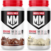 미국직배 Muscle Milk 머슬밀크 프로틴 단백질파우더 프로틴파우더 1 12kg 바닐라+초콜릿 2병 묶음판매
