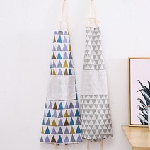 [1+1] 북유럽 패턴 앞치마(6컬러) 꽃 미술 요리 청소 미용, 5화이트, 3포레스트