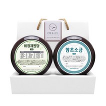 참건강마을 단짠세트 원당-소금 2종세트 400g~450g (답례품 선물세트), 원당-톳소금